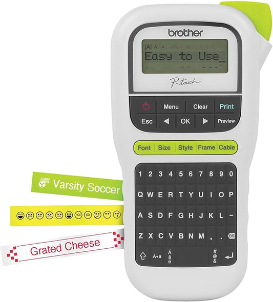 Brother PTH -110 Portable Handheld Electronic Labeler TZ-TAPES - 6,9,12 MM