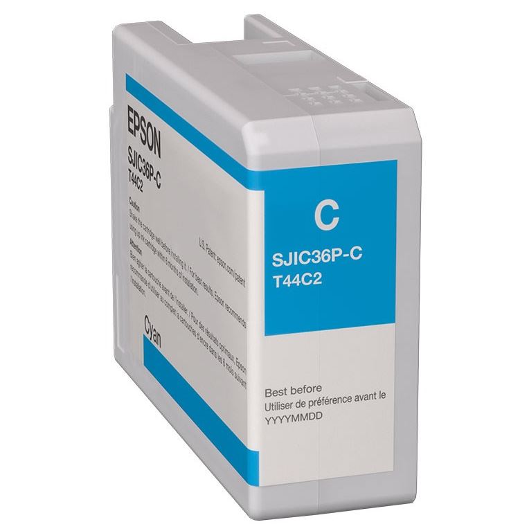 Epson SJIC36P Ink cartridge for ColorWorks, Cyan C13T44C240