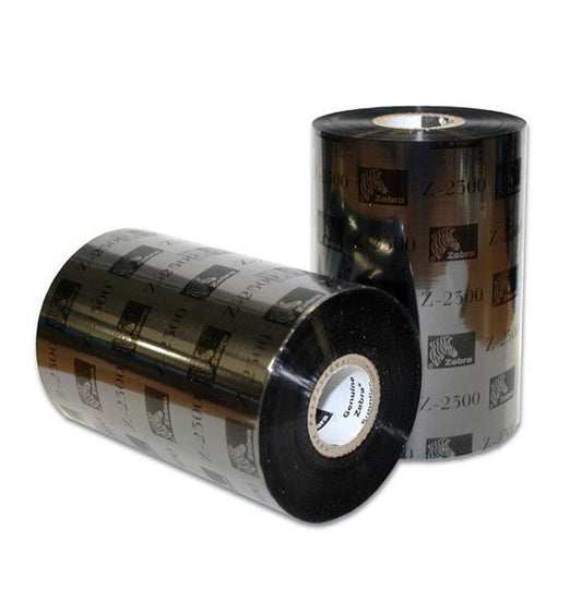 Zebra 2300 European Wax Ribbon, 110mmx300m, 02300BK11030