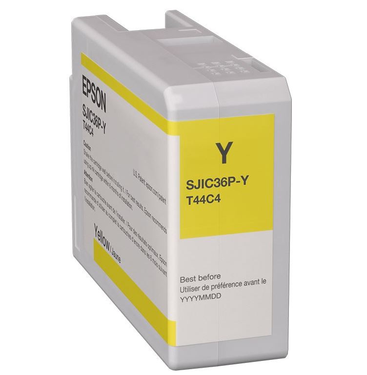 Epson SJIC36P Ink Cartridge for ColorWorks, Yellow C13T44C440