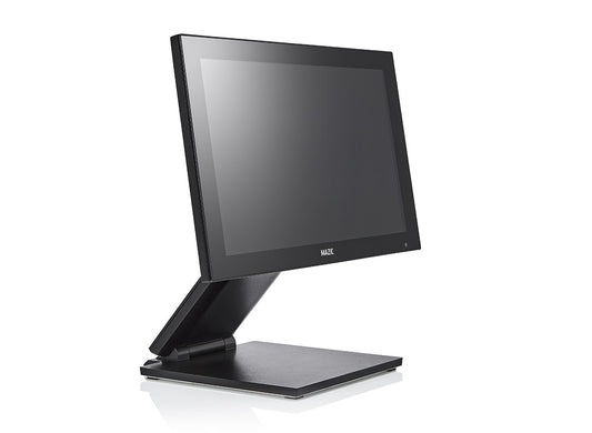 Black computer monitor on a white background