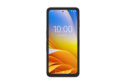 Smartphone with a colorful display on a white background
